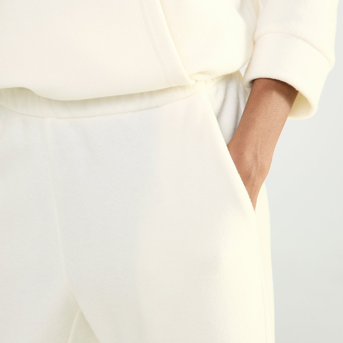 Pantalon en polaire RÉCONFORT lait, LAURENCE TAVERNIER