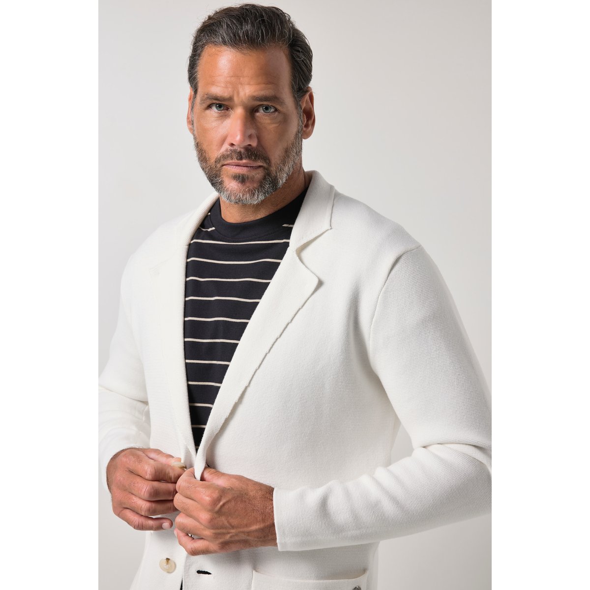 Veston en maille Milano blanc cassé, JP1880