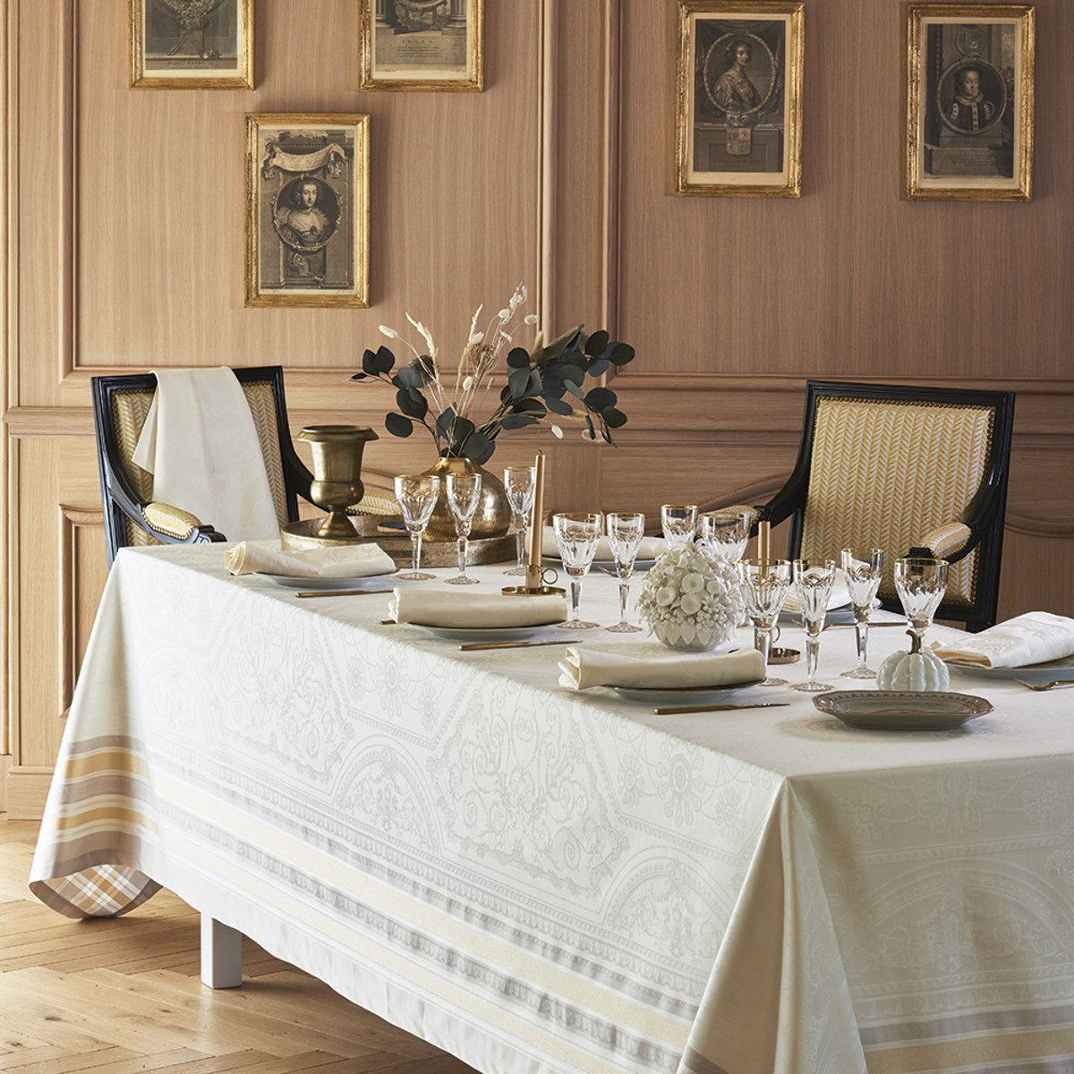 Nappe coton mélangé antitache GALERIE DES GLACES vermeil, GARNIER THIEBAUT
