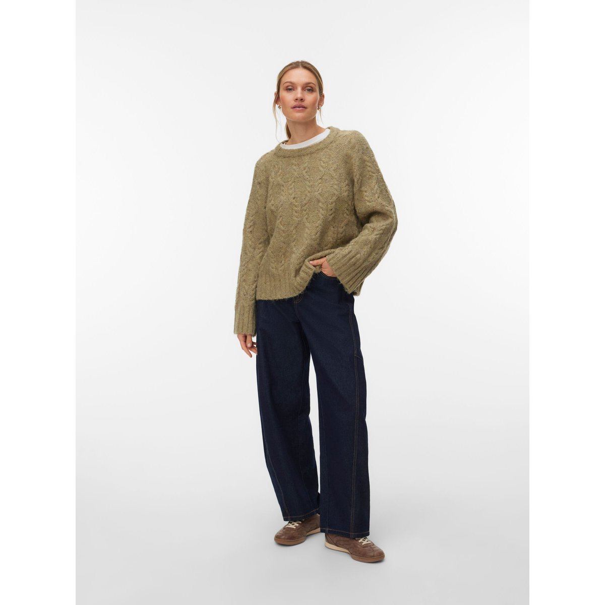 Pull verte - oil green 1, VERO MODA