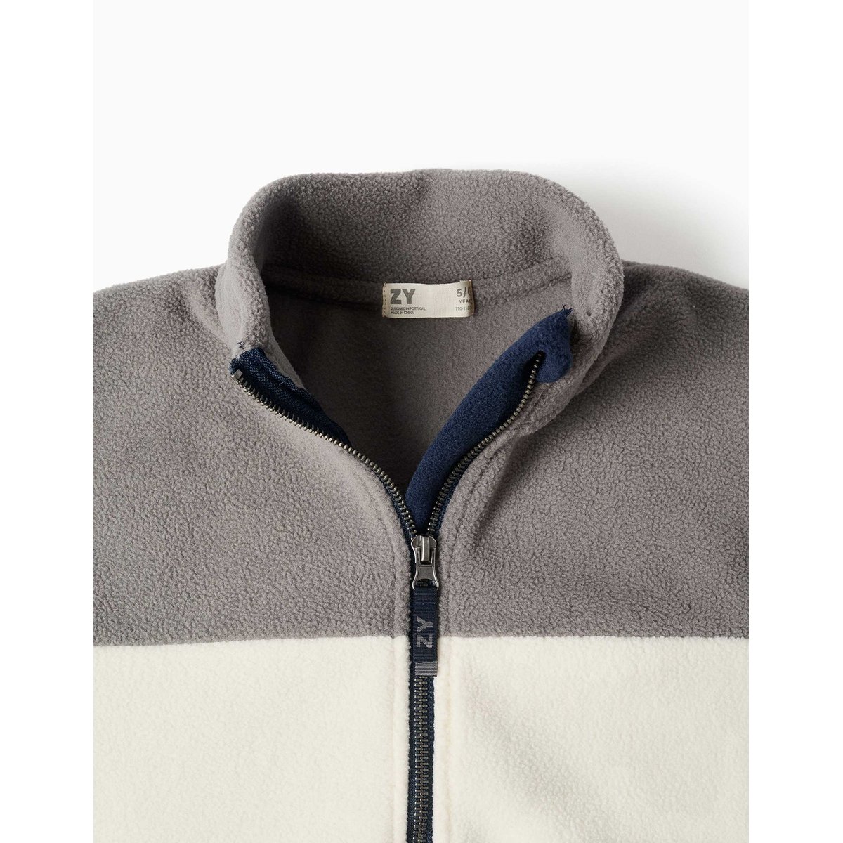 Veste en polaire à col montant gris, ZIPPY