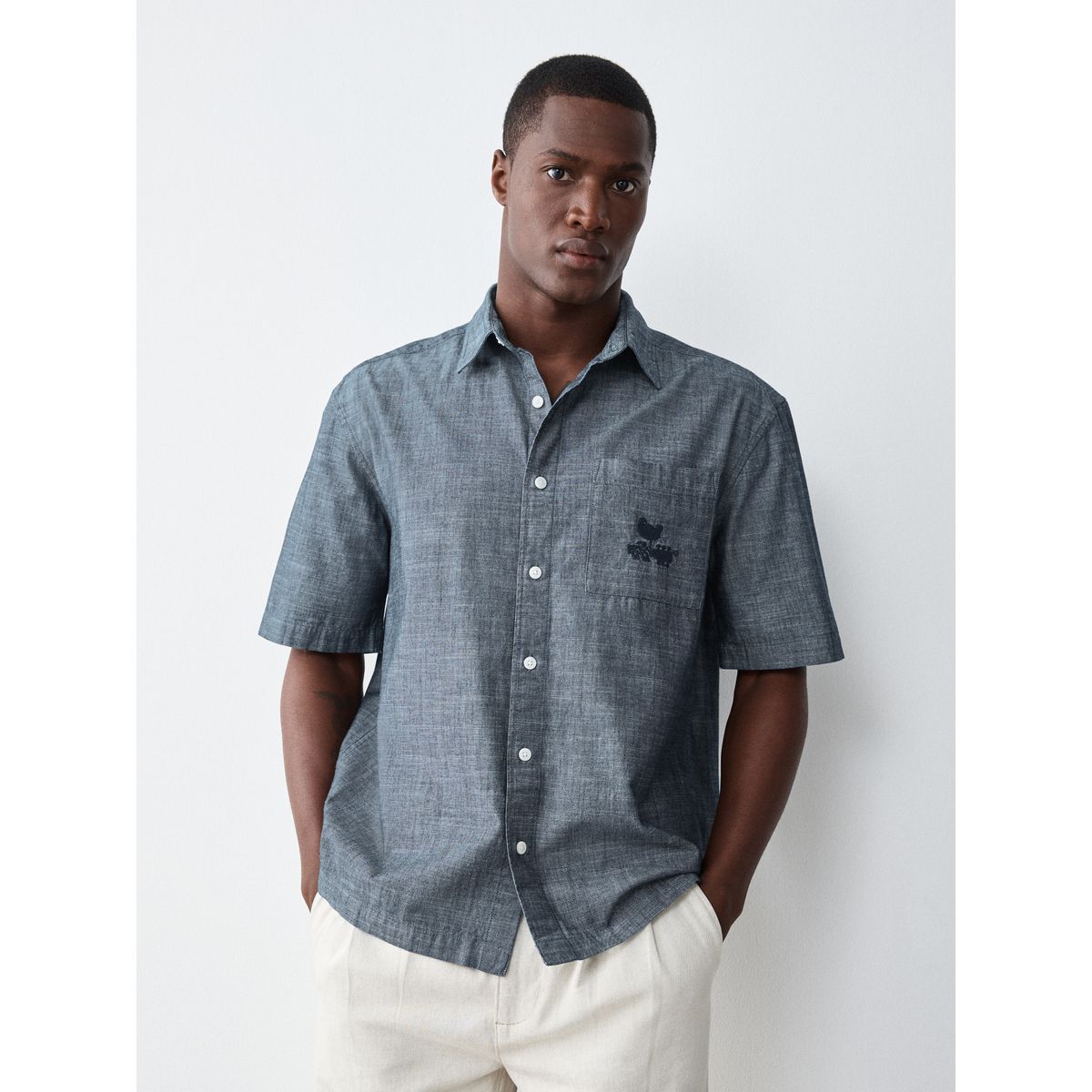 Chemise en jean à manches longues blue woodstock, NEXT