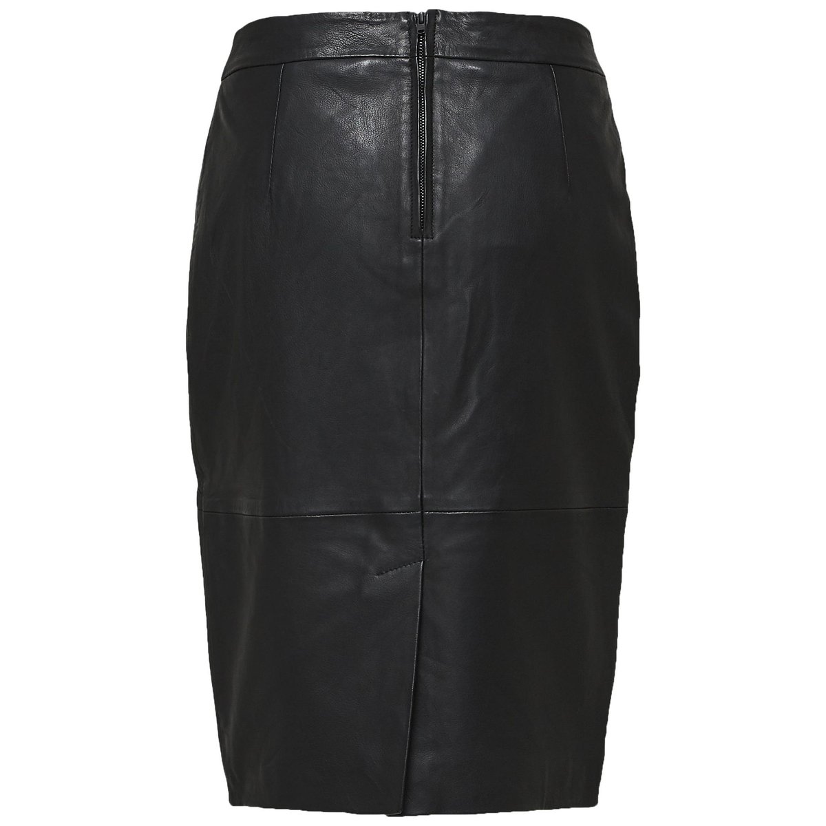 Jupe En Cuir Taille haute black, SELECTED