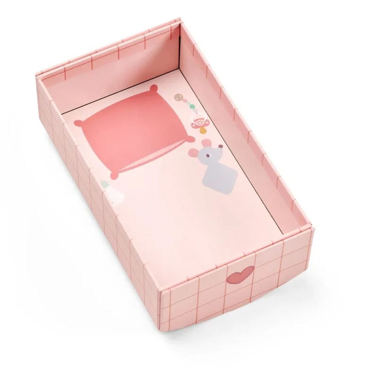 Petite poupée en tissu 18cm rose, LILLIPUTIENS
