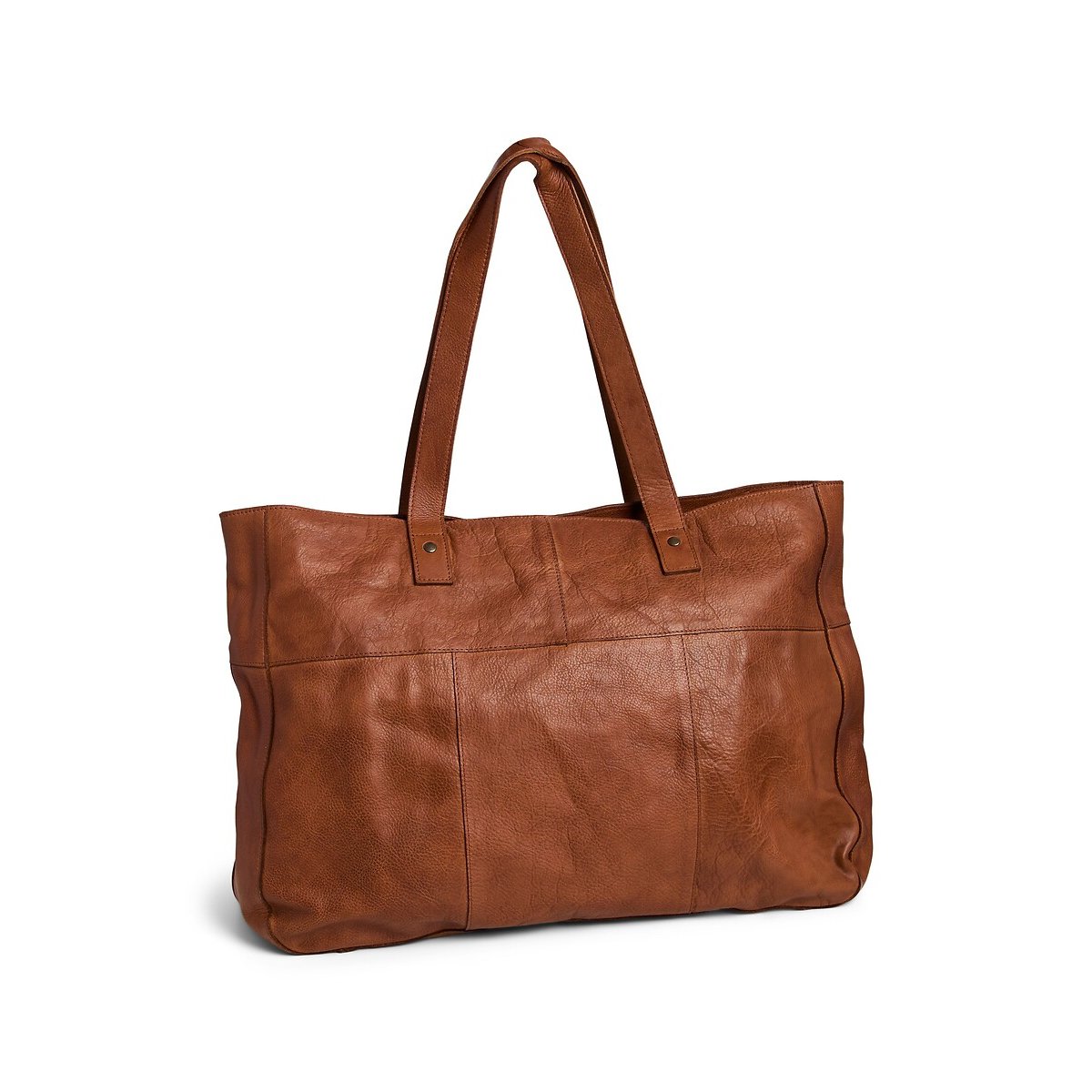 Grand sac en cuir, Ribs cognac, PIECES