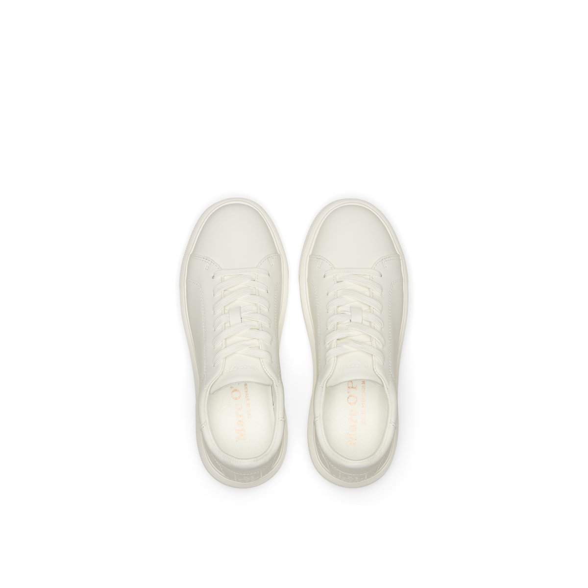 Baskets Modèle Kaira en cuir de vache noble blanc, MARC O'POLO