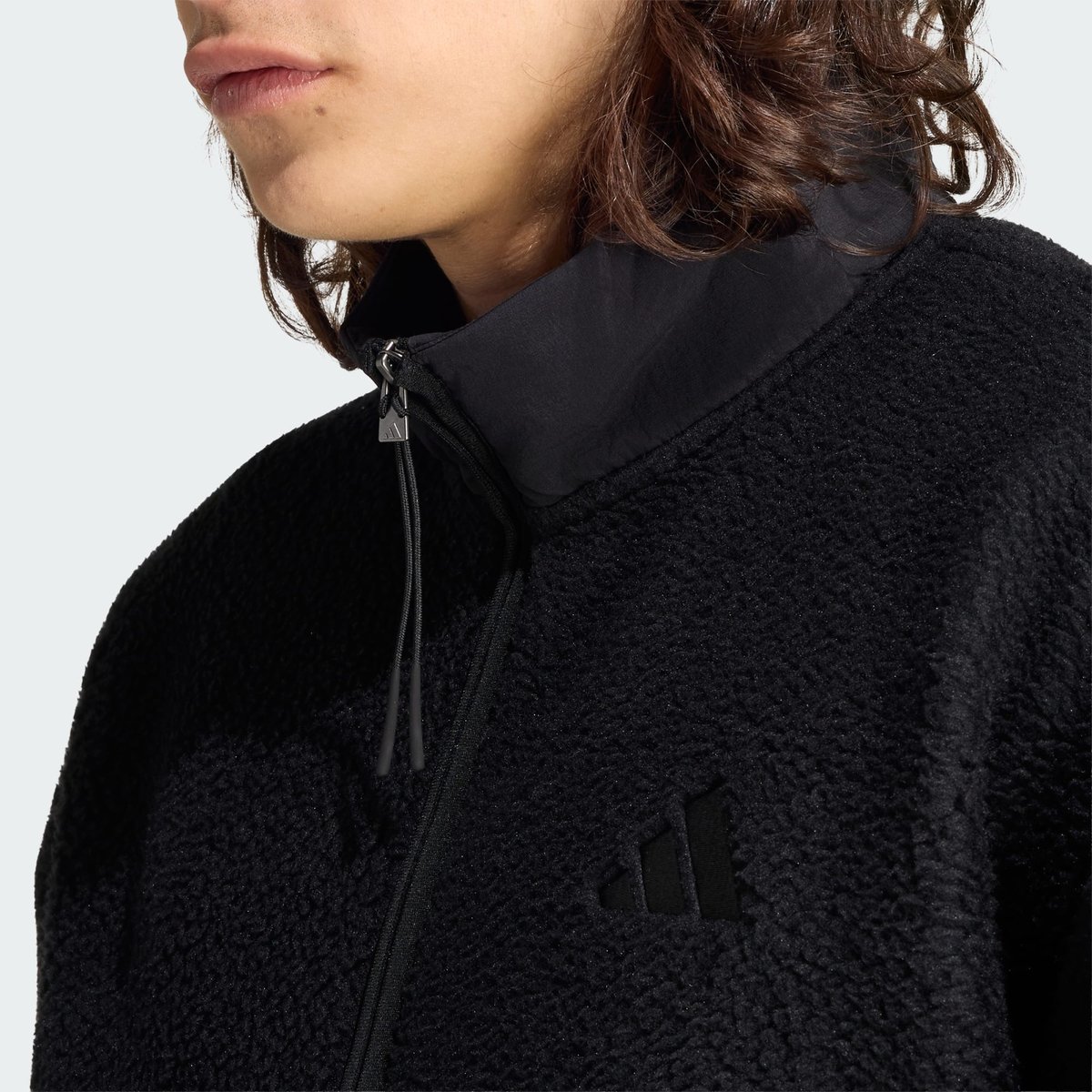 Veste Zip Intégral Molleton À Poils Longs 3 Bandes City Tech Veste Zip Intégral Molleton À Poils Longs 3 Bandes City Tech black, ADIDAS SPORTSWEAR
