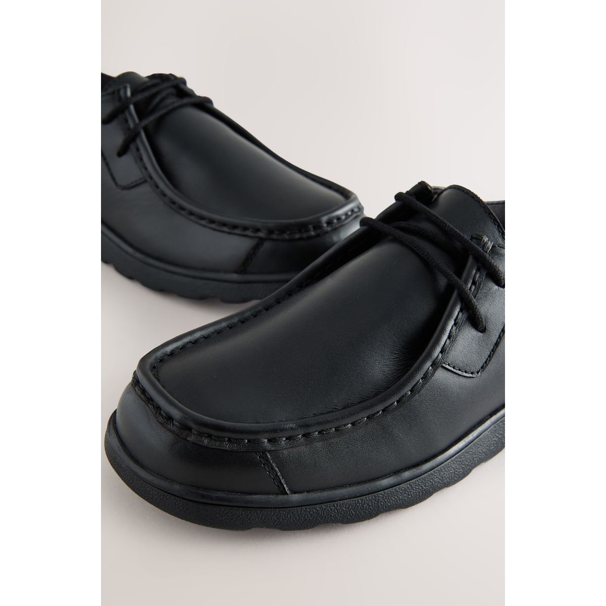 Chaussures en cuir à lacets pour l’école noir, NEXT