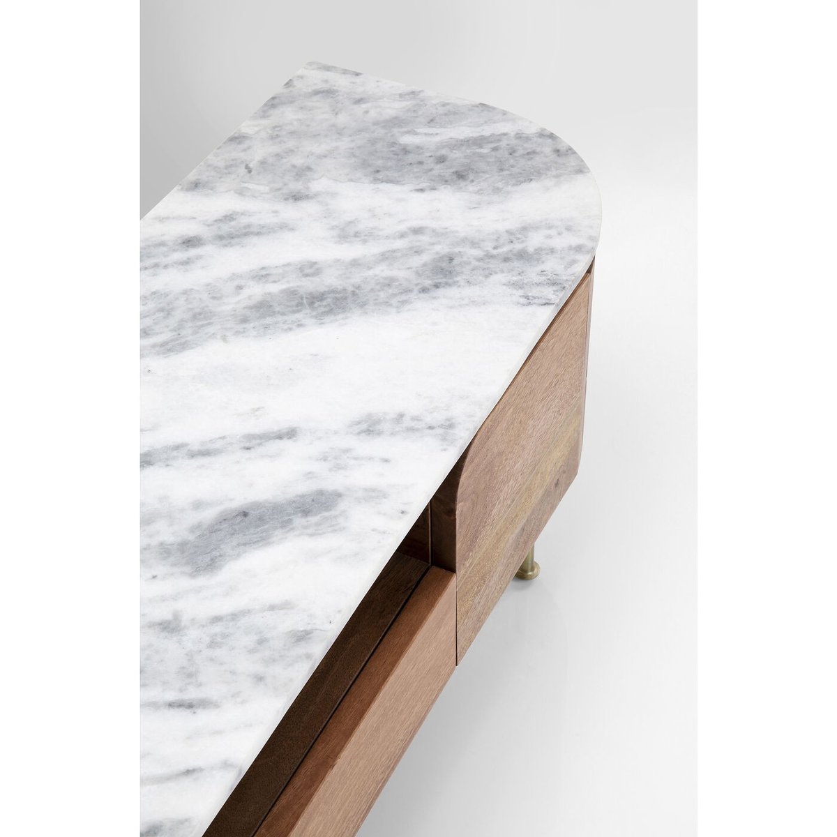 Meuble TV en manguier et marbre, GRACE bois, KARE DESIGN
