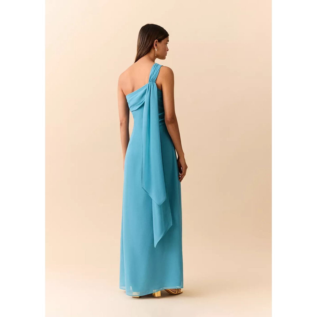 Robe asymétrique bleu ciel, MANGO TEEN