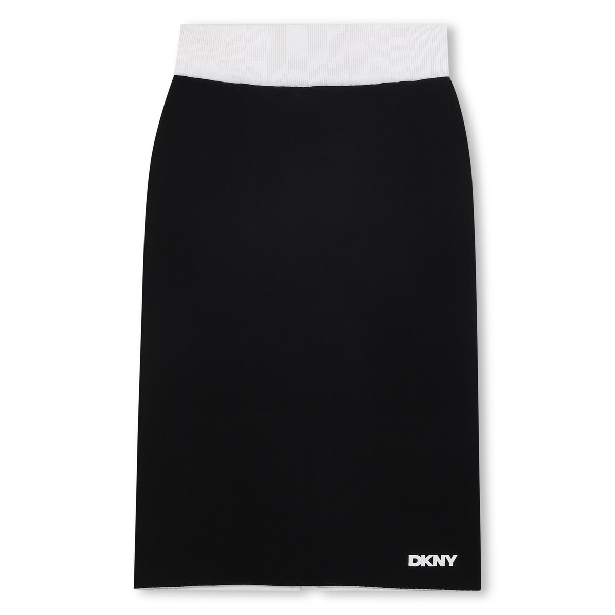 Jupe droite réversible noir ecru, DKNY