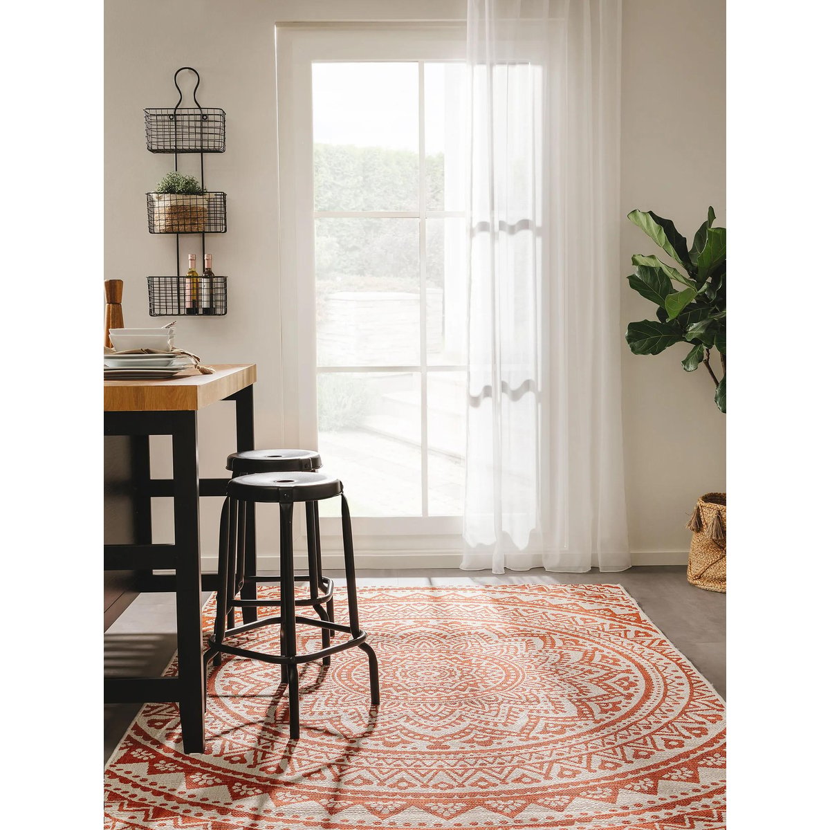 Tapis d'extérieur & intérieur CLEO orange, BENUTA