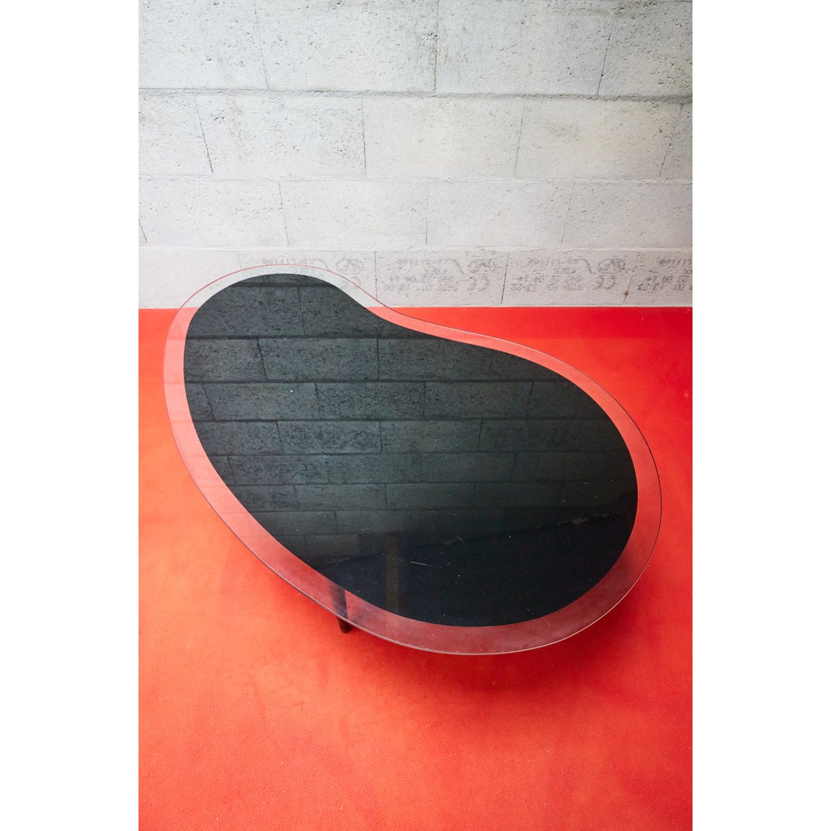 Table basse en verre Donna N°1022 - Bon état transparent, DEBONGOUT