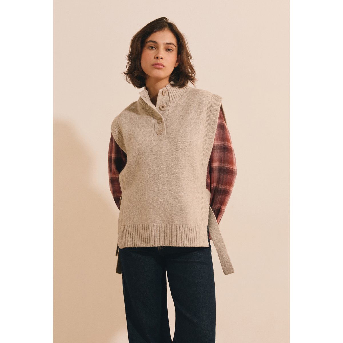 ETAM PULL SERAFIN - PULL SM taupe, ETAM