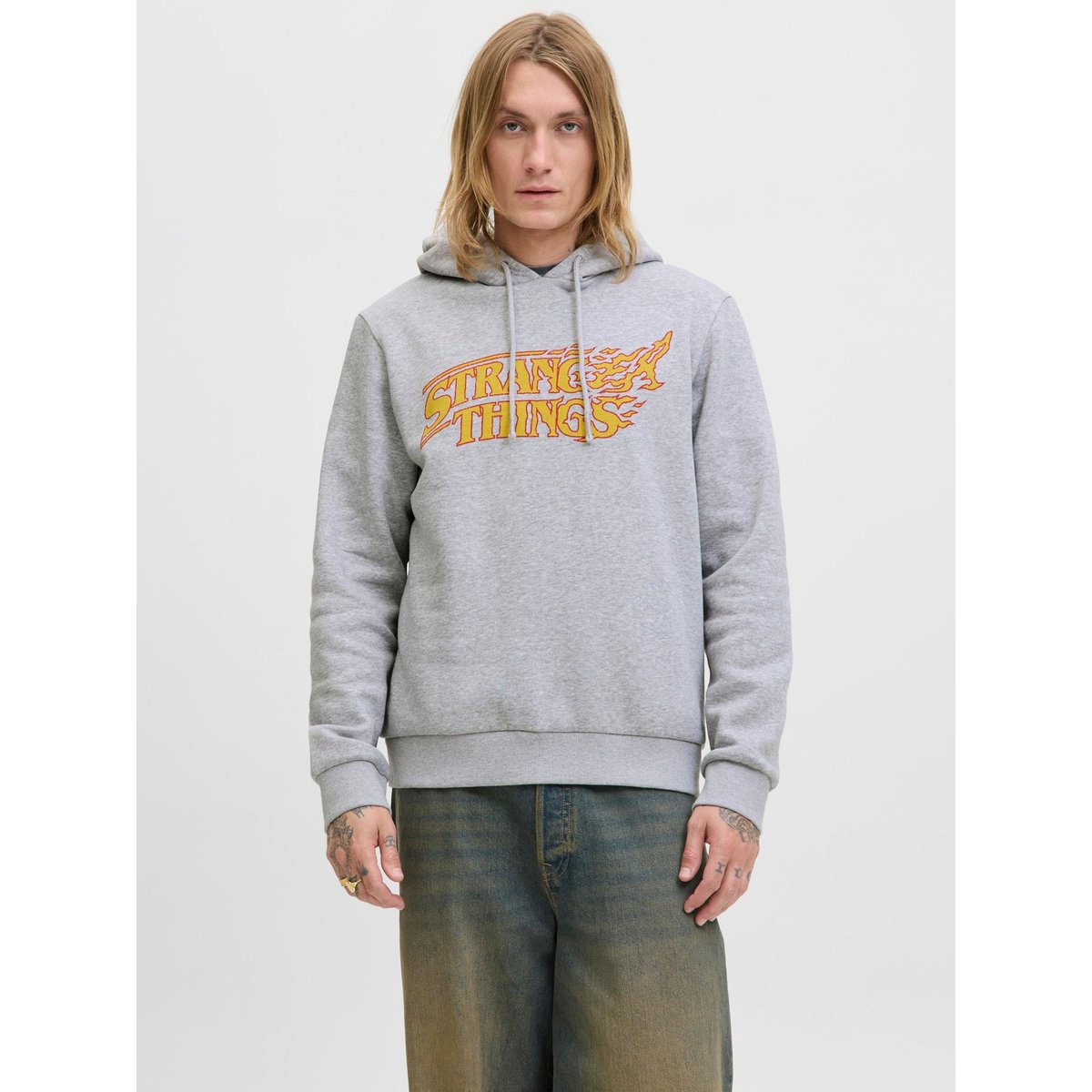 Sweat À Capuche grise - light grey melange, JACK & JONES
