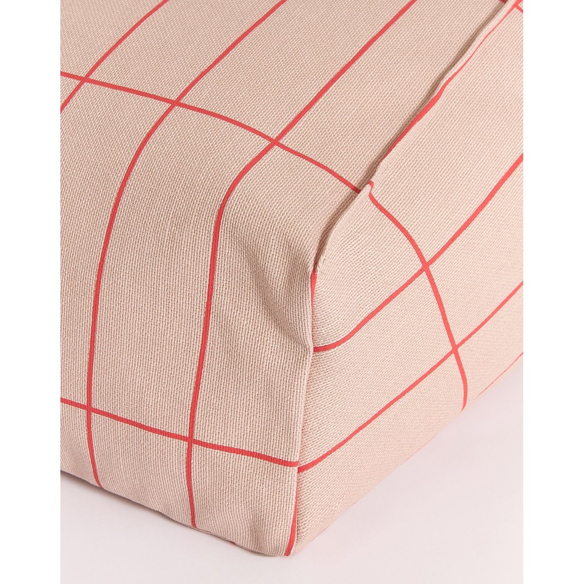 Fauteuil-pouf - taille enfant - VIBES pink red grid, NOBODINOZ