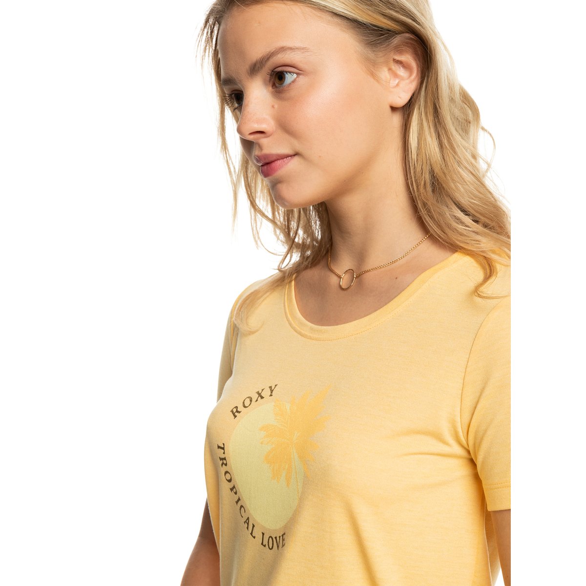 T-Shirt, manches courtes, col rond, Motif devant. orange flax, ROXY