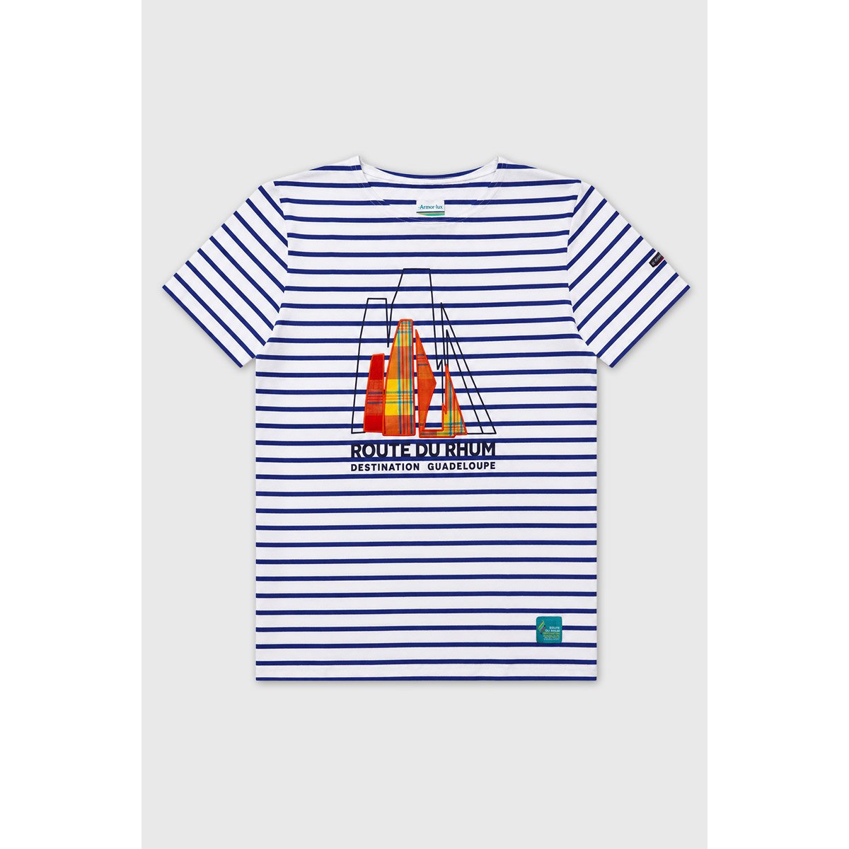 Marinière sérigraphiée Homme - coton léger blanc/etoile, ARMOR-LUX