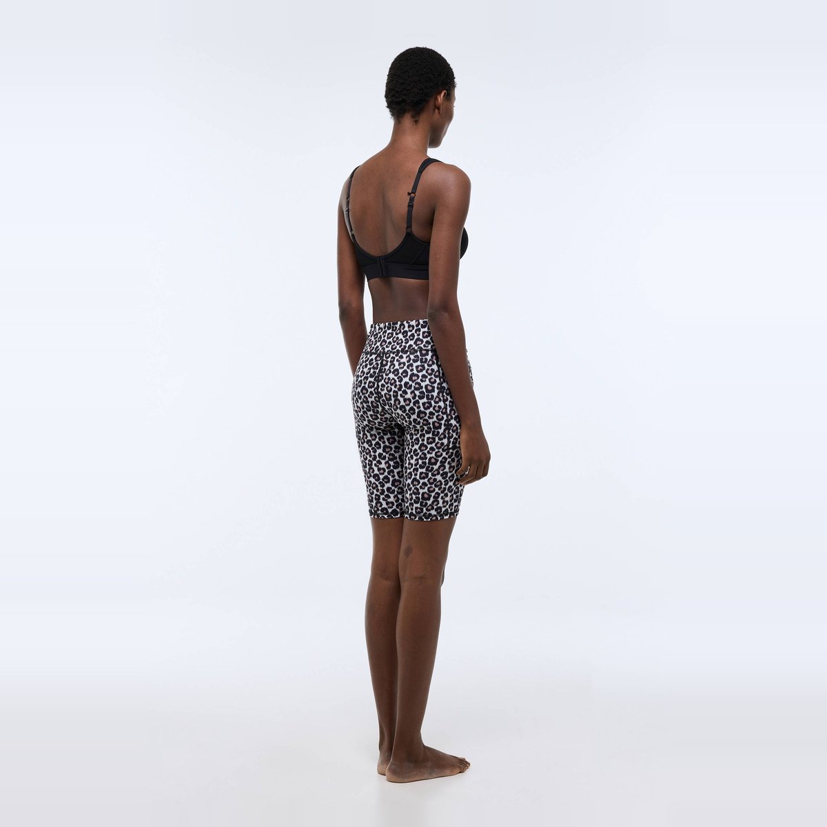Short cycliste uni enduit, MONOPRIX