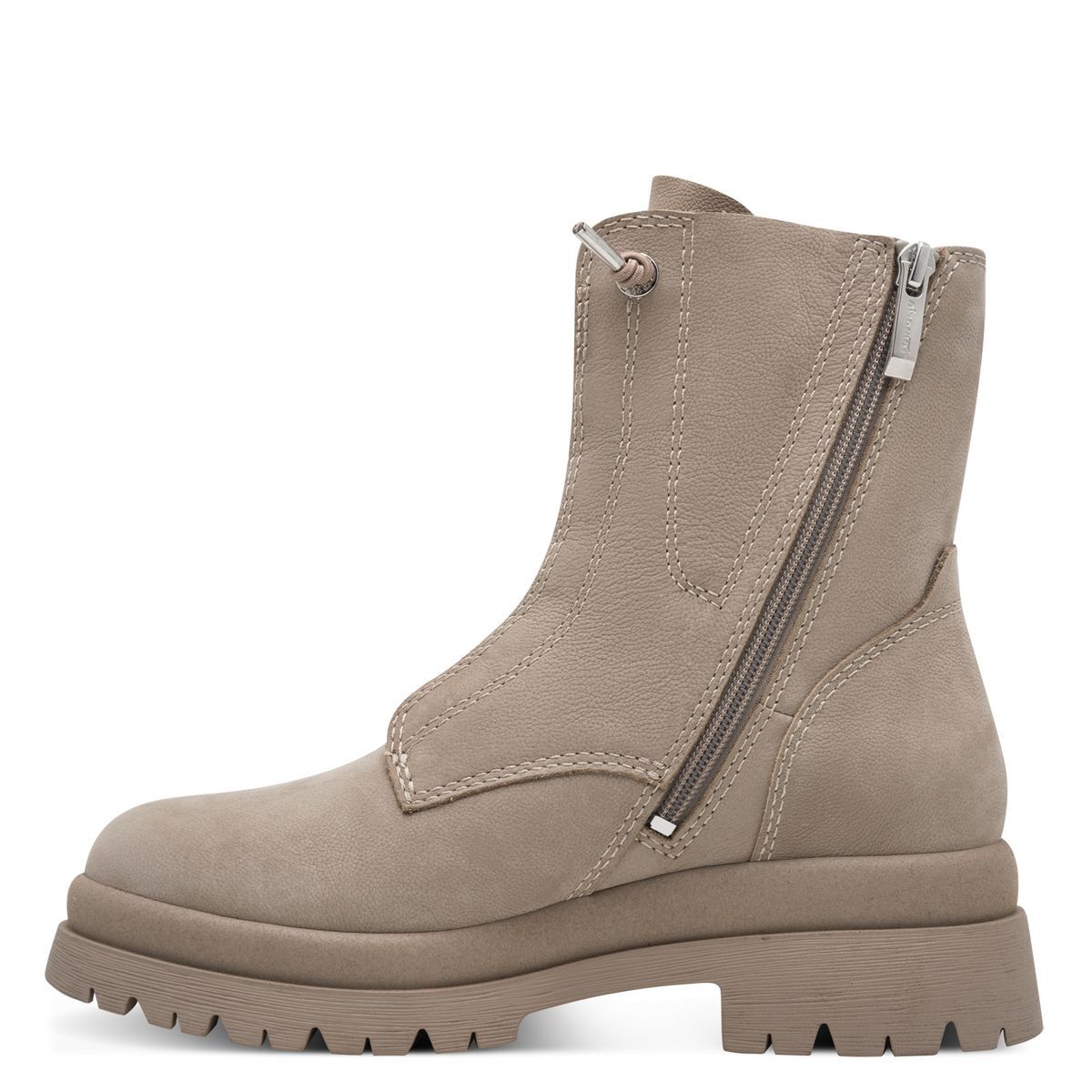 Bottine en cuir marron taupe, TAMARIS
