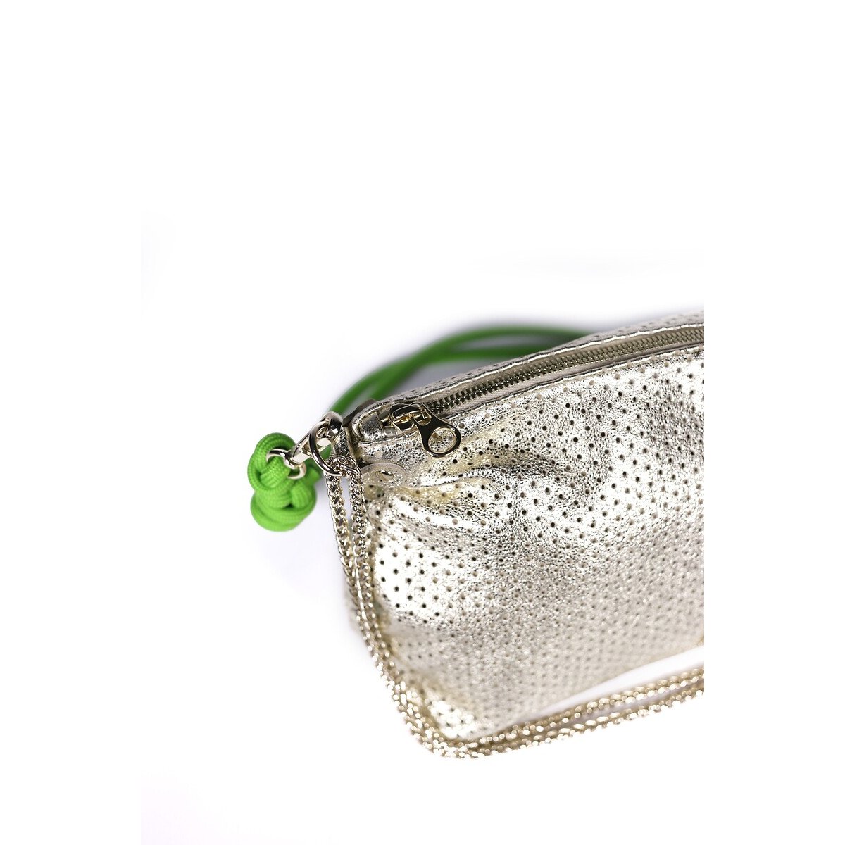 Sac pochette en cuir perforé, MALLOW or, CRAIE STUDIO