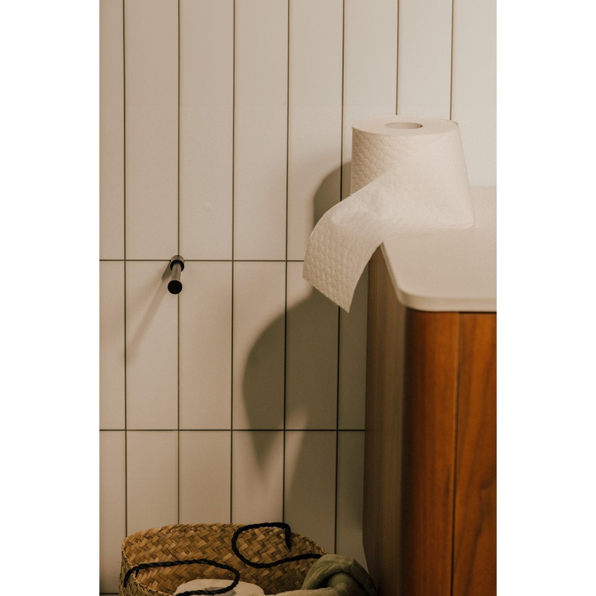 Porte Papier Toilette LOGIC noir mat, COSMIC