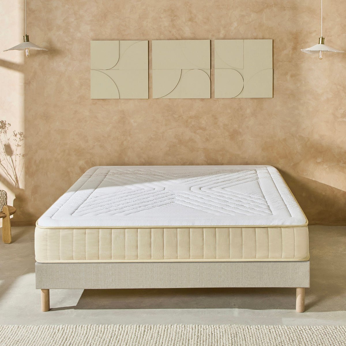 Matelas Mousse 24 cm SYMPHONIE 2.0 - 160x200 cm beige, BELLECOUR