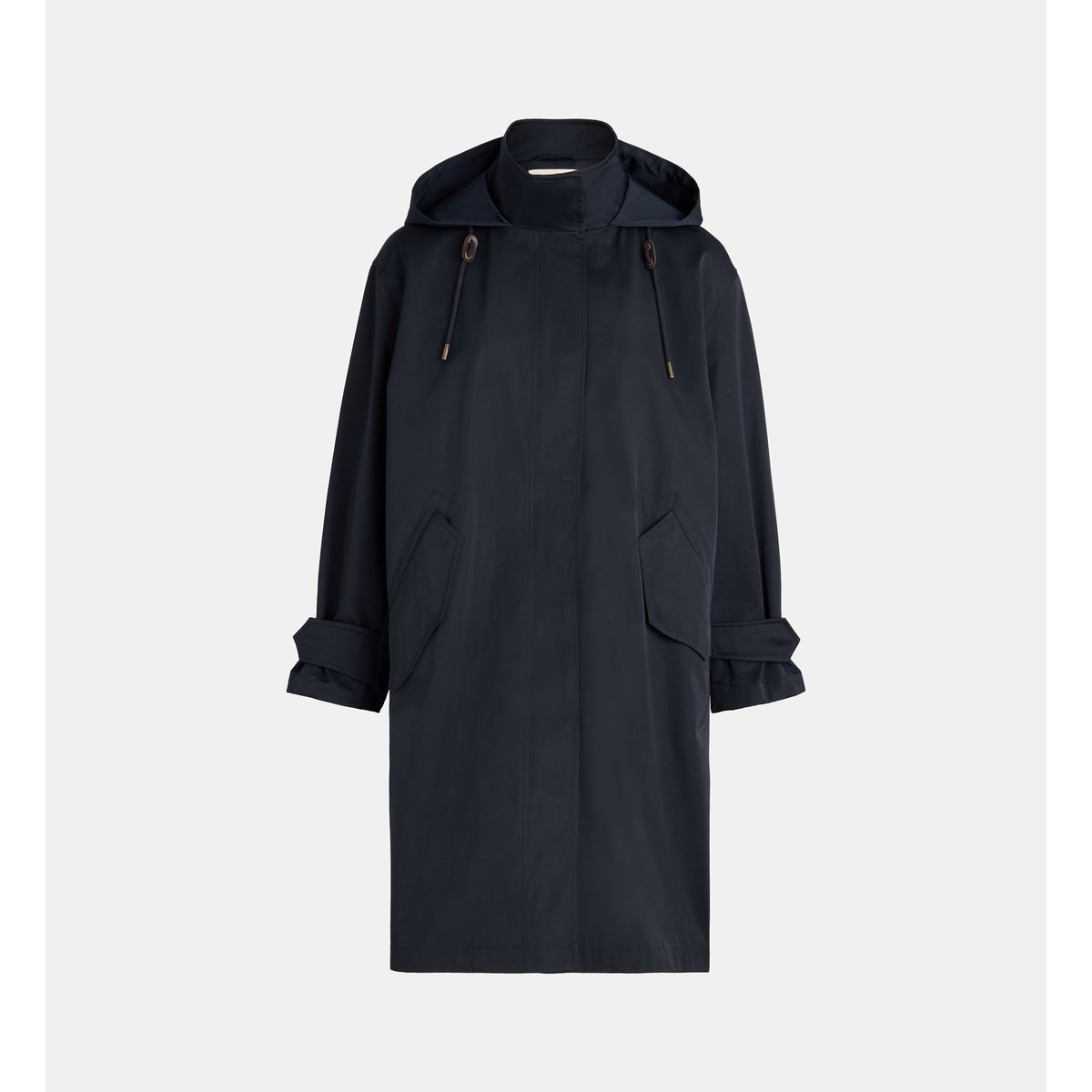 Parka droite longue odin à capuche bleu marine, JODHPUR