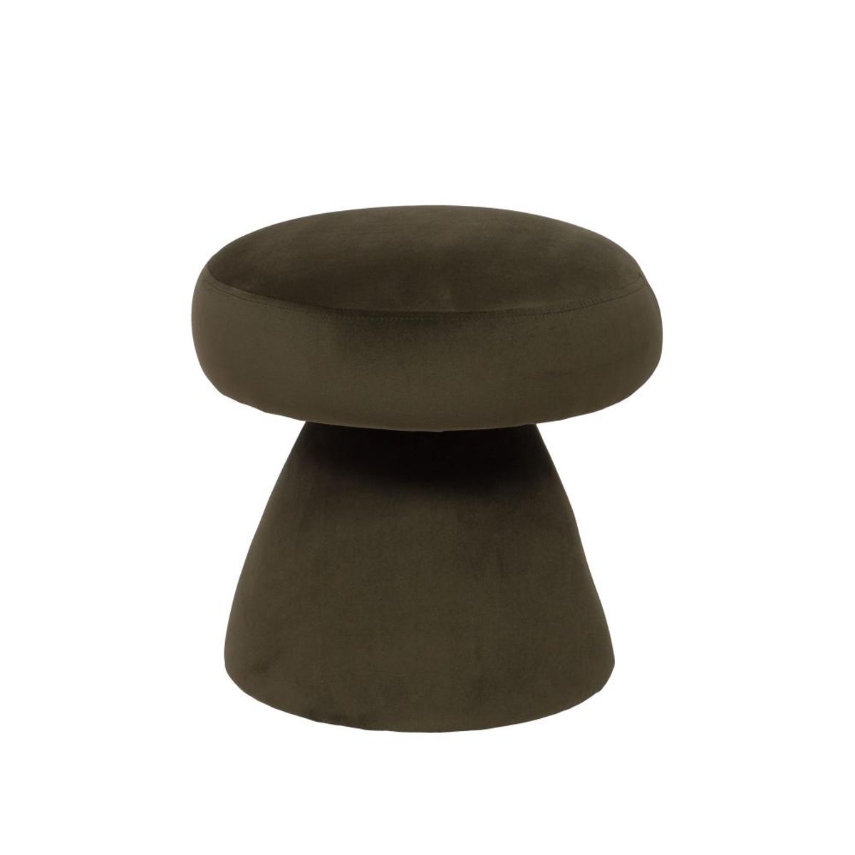 Pouf champignon en tissu Ø43 cm vert, AMADEUS