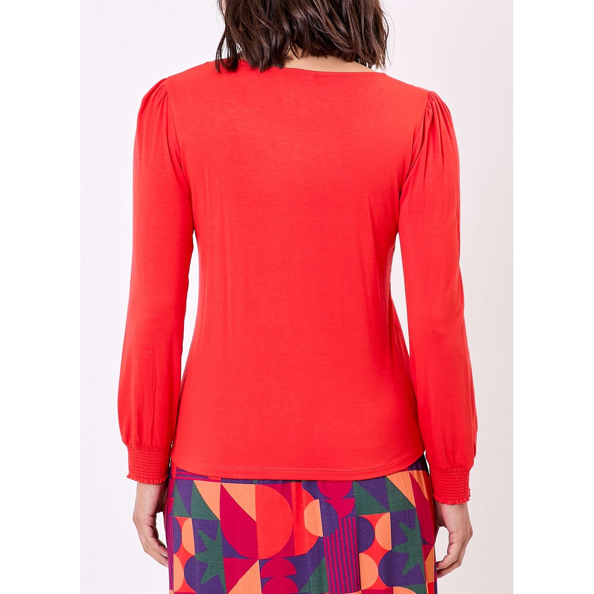 T-shirt fluide col rond FELIX orange foncé, PRINCESSE NOMADE