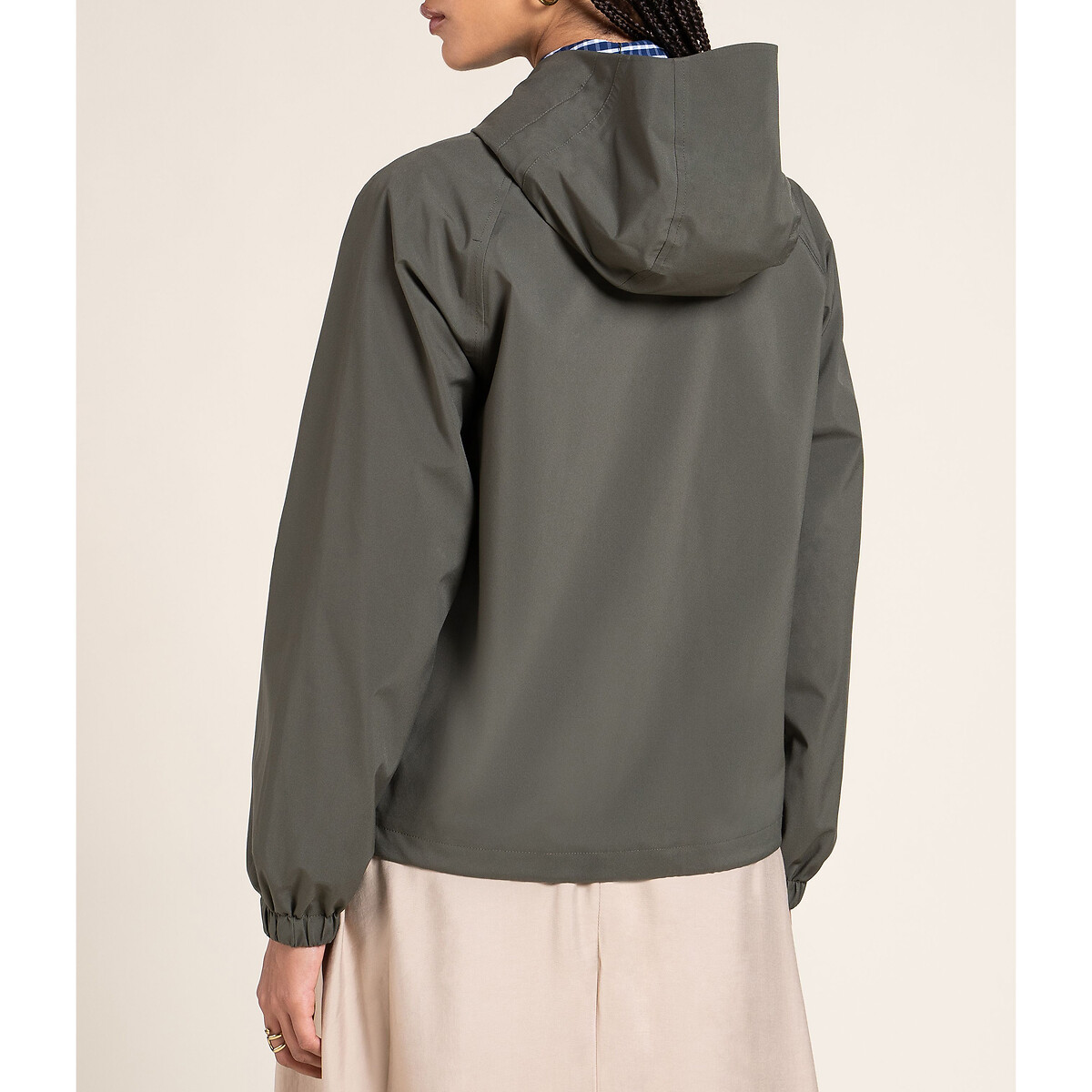 Veste coupe vent à capuche, BREGUET kaki, FLOTTE