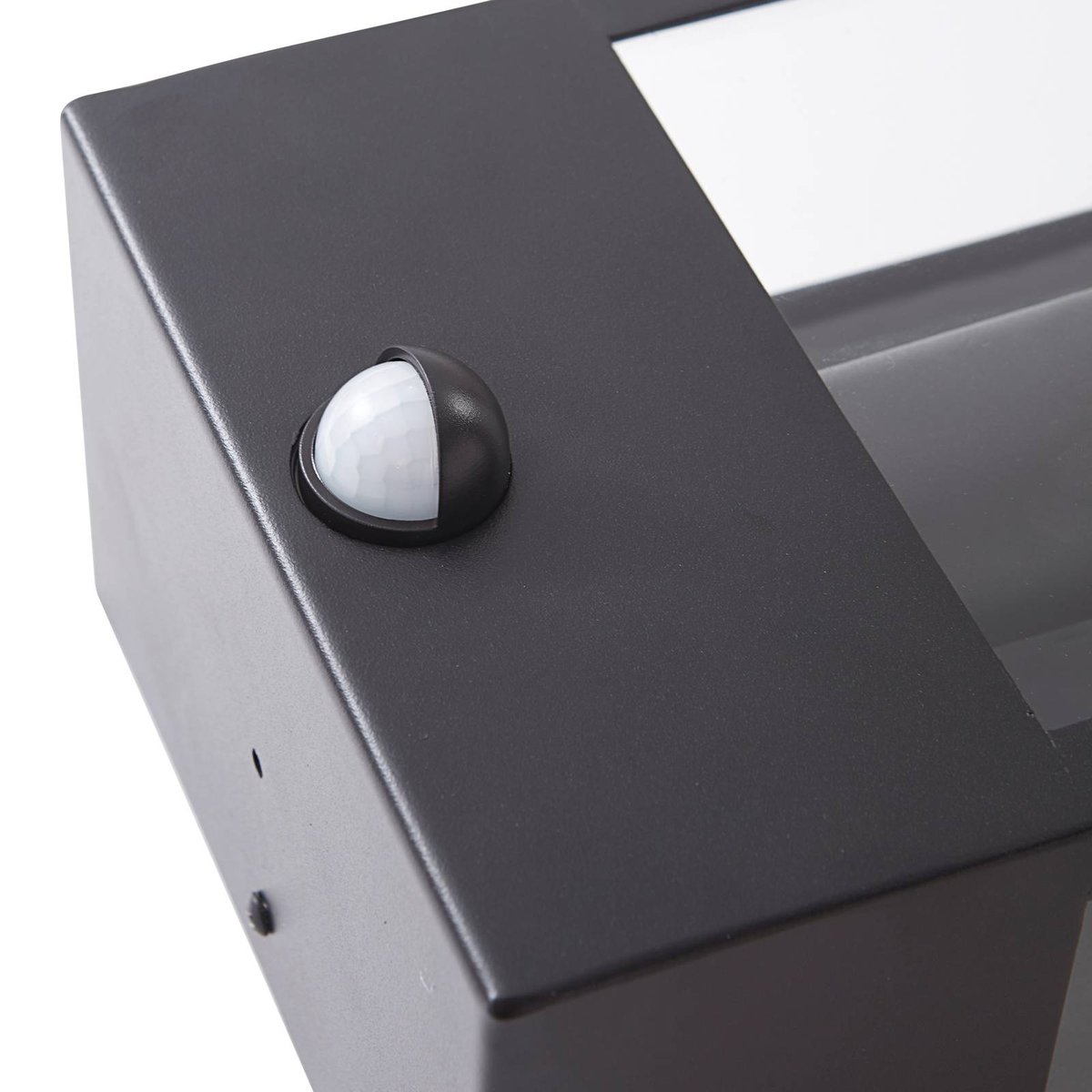Applique extérieure en inox, Ilana noir, transparent, LINDBY