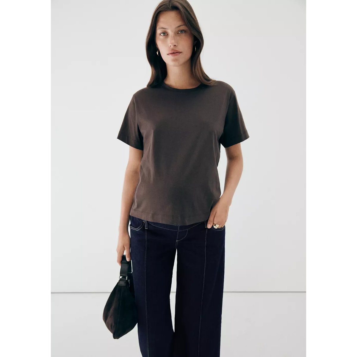Jean large de grossesse bleu, MANGO