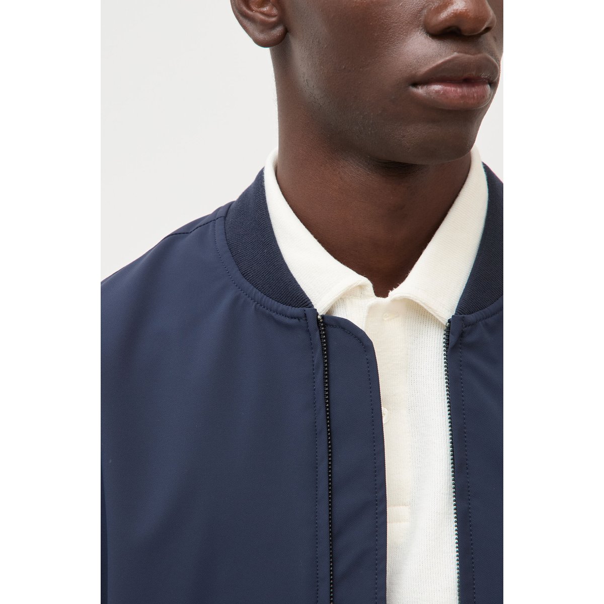 Blouson manches longues doublé bleu marine, BONOBO