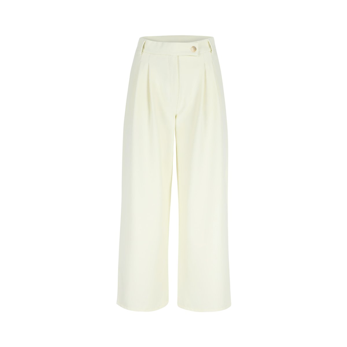 Pantalon palazzo blanc vanille, LOLALIZA