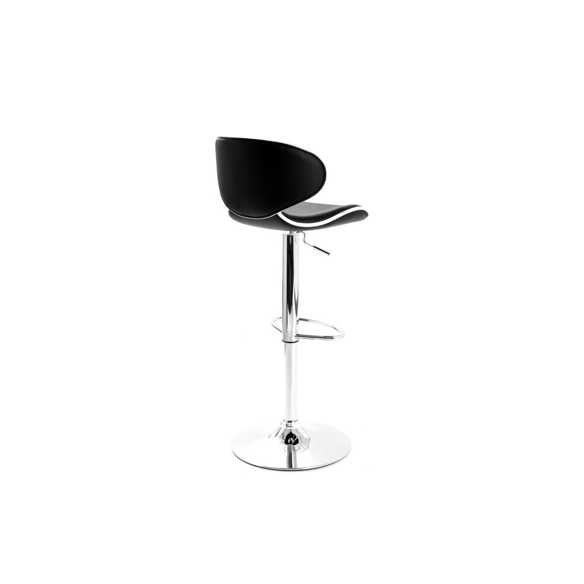 Tabourets de bar design noirs (lot de 2) PEGASE noir, MILIBOO