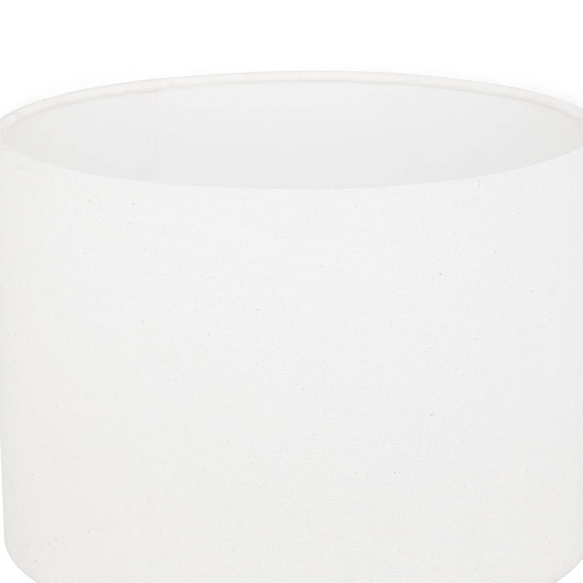 Lampe à poser en bois de pin texturé abat-jour en tissu ADON beige, ATMOSPHERA