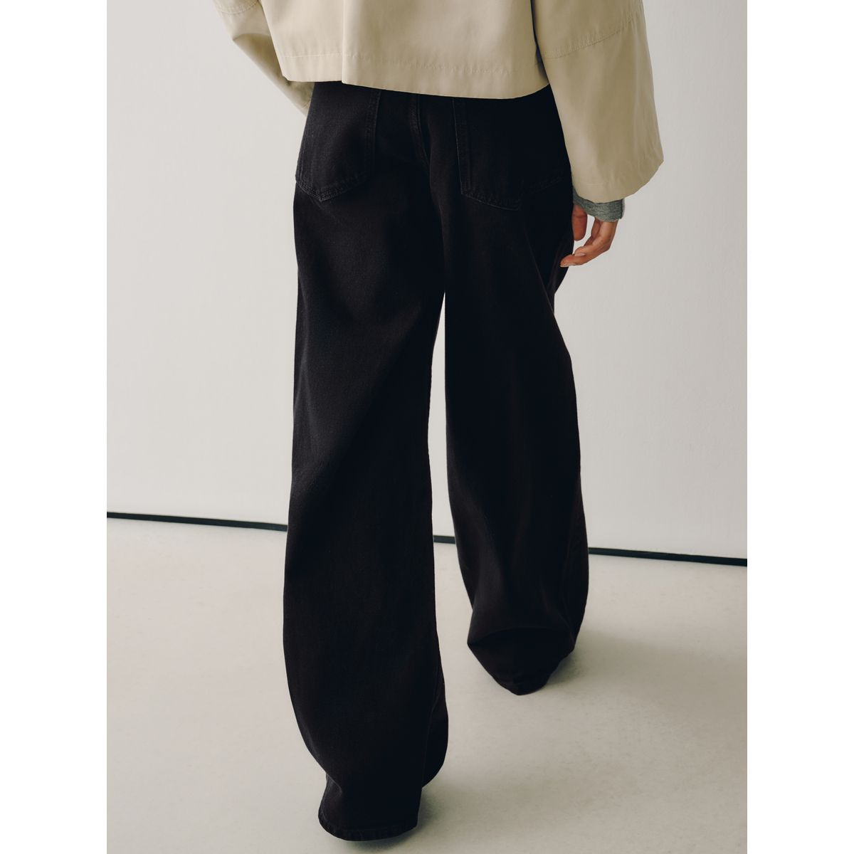 Jean large, lot de 2 noir/brun chocolat, NEXT