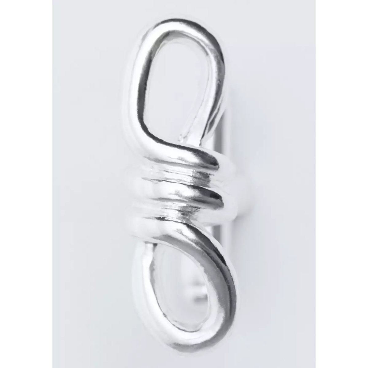 Boutons de manchette métalliques nœud argent, MANGO