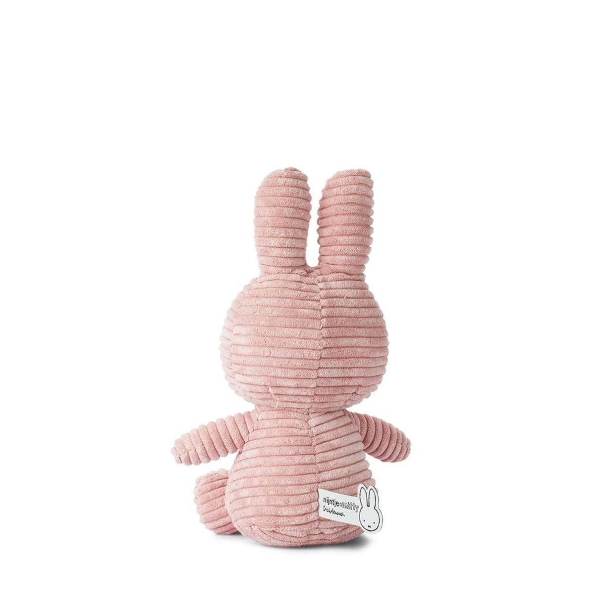 Peluche lapin Miffy velours côtelé éco 23 cm Rose couleur unique, BON TON TOYS