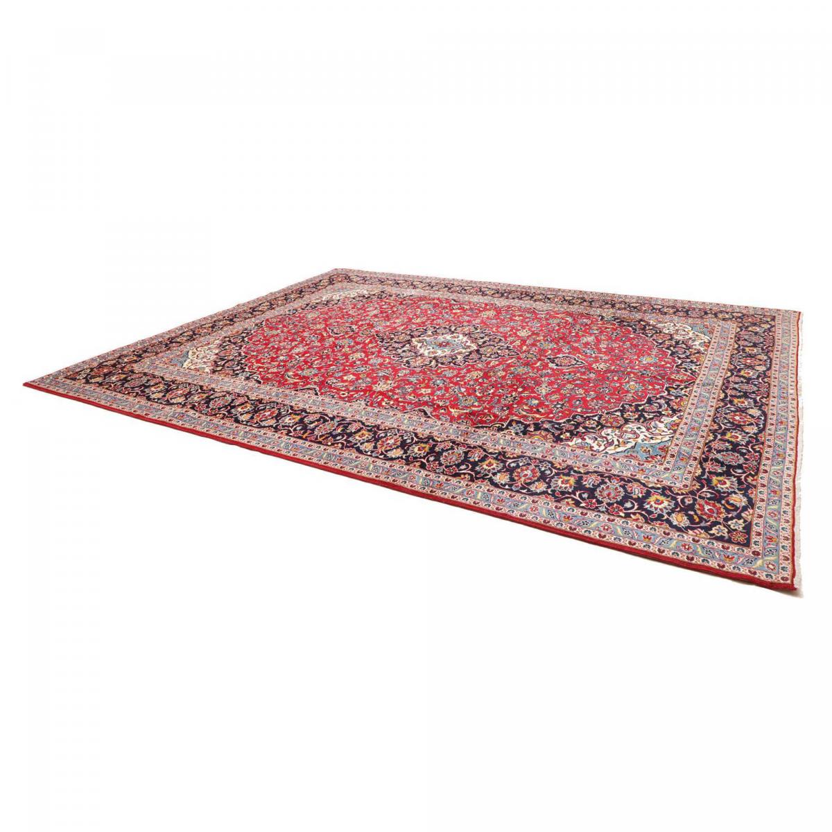 Tapis d'orient au motif oriental, noué main en laine, ARDAKAN 8 rouge, bleu, crème, UN AMOUR DE TAPIS