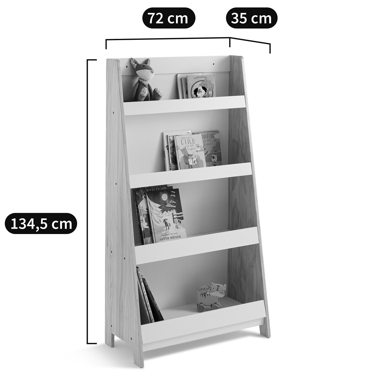 Bibliothèque enfant, Sueno blanc/bois, LA REDOUTE INTERIEURS