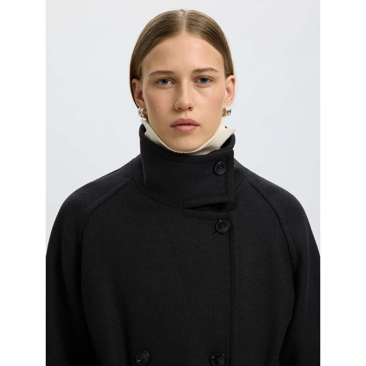 Manteau noir - black1, SELECTED