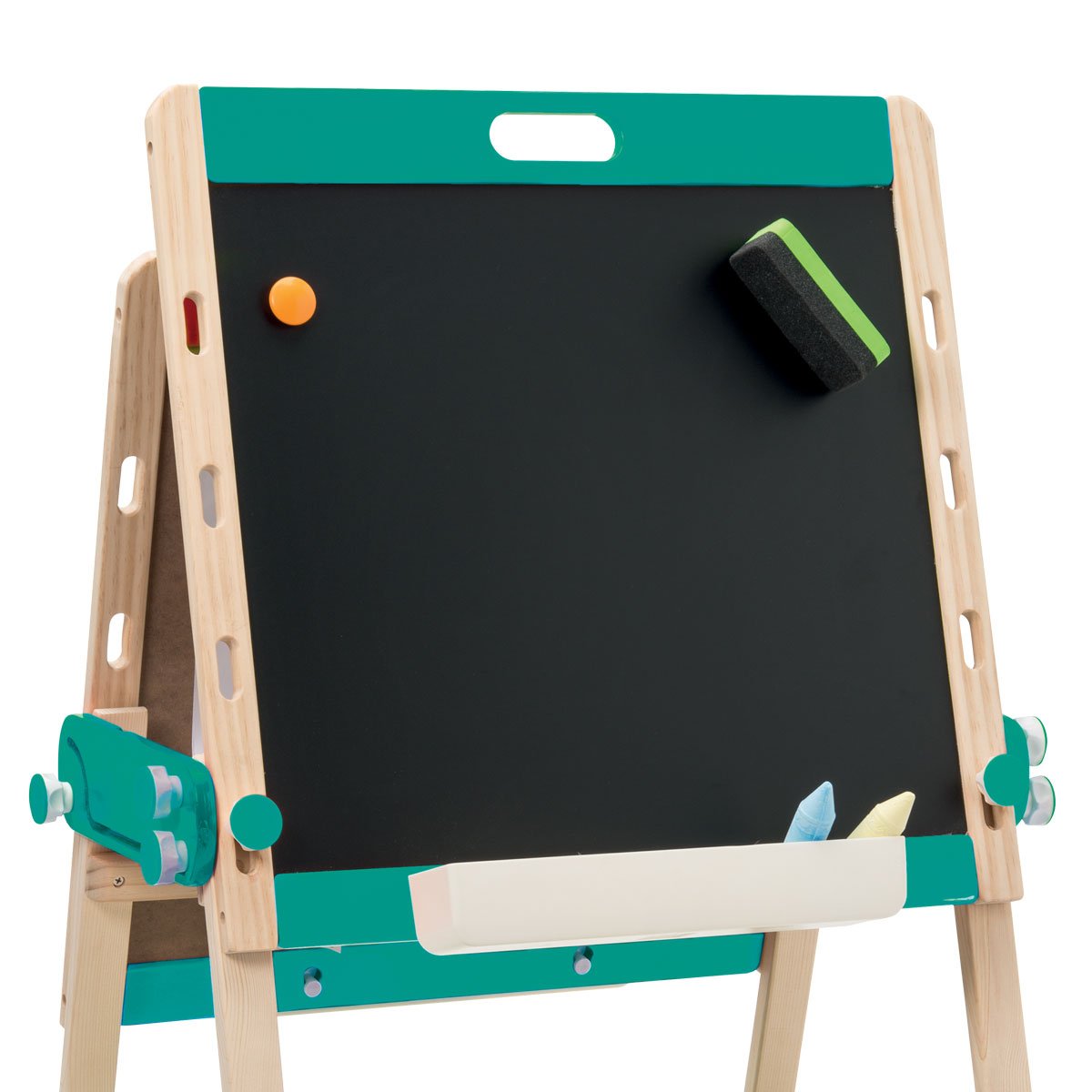 Tableau évolutif 2 supports pliables et réglables en hauteur blanc, OXYBUL