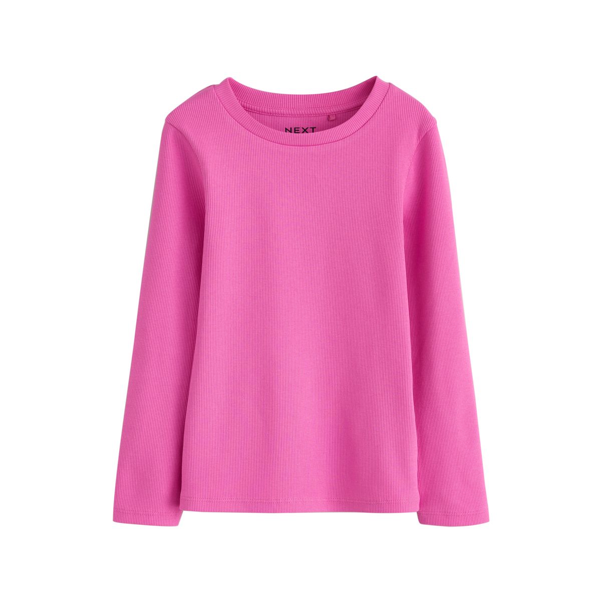 T-shirt côtelé à manches longues, lot de 4 bleu marine/rose, NEXT