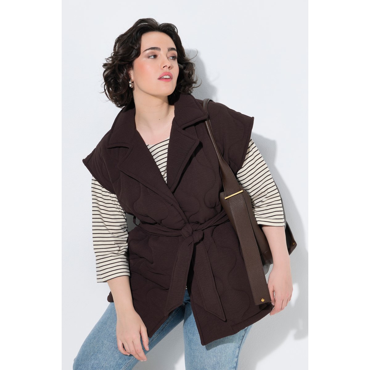 Gilet matelassé (sans manches) acajou, ULLA POPKEN