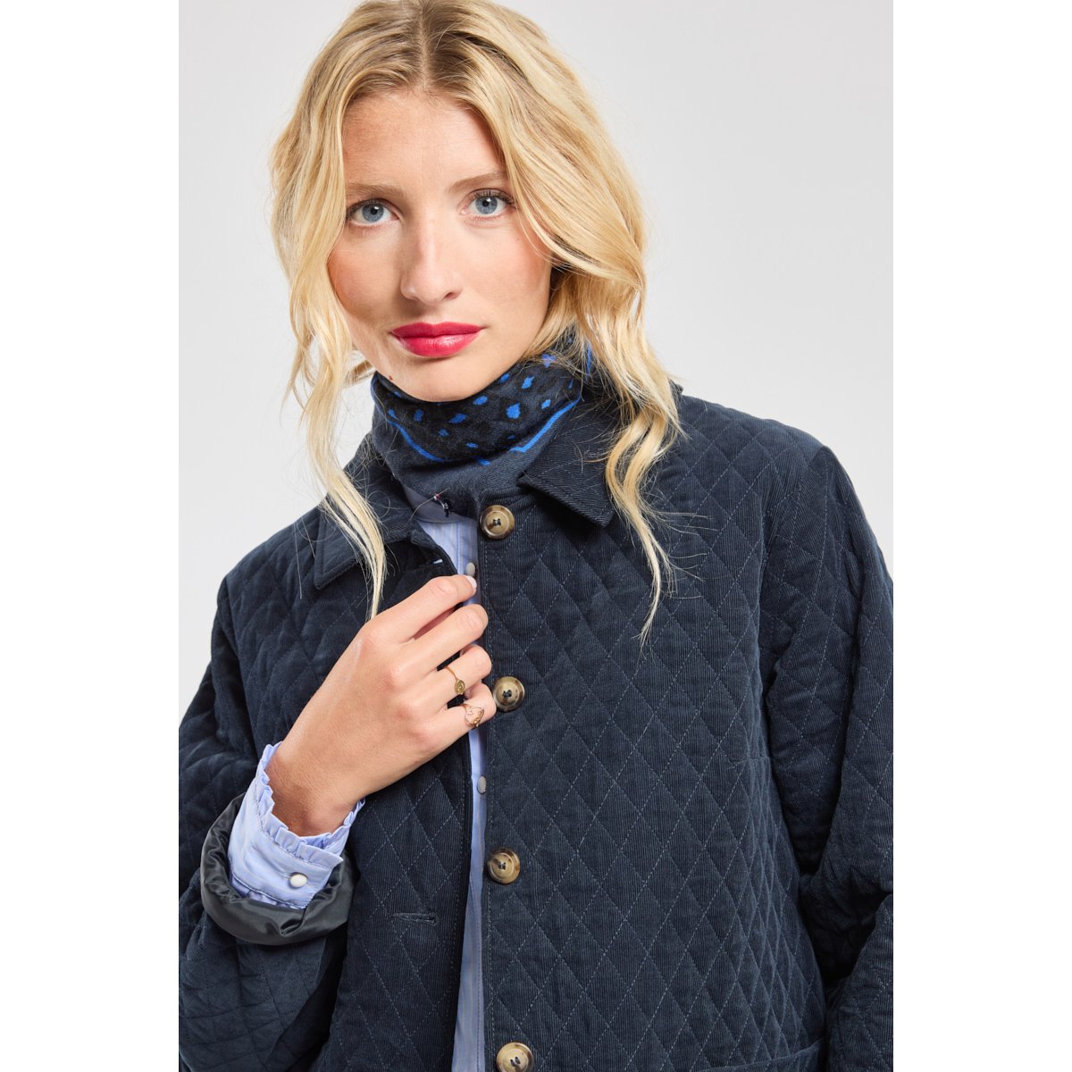 Foulard imprimé en laine imprimé léo, ARMOR-LUX
