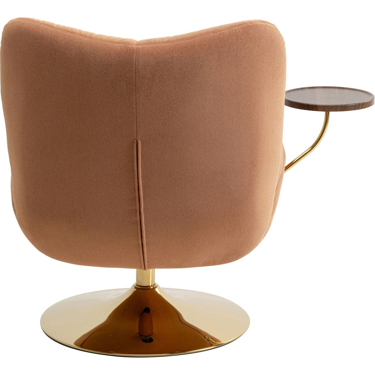 Fauteuil pivotant avec tablette, PIGALLE marron, KARE DESIGN