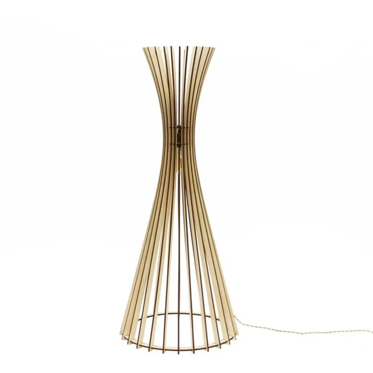 Lampadaire en bois de peuplier TIPI bois clair, ATELIER LOUPIOTE