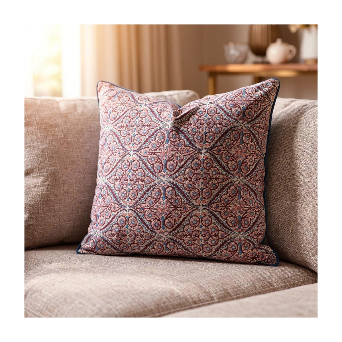 Housse de coussin Grape Wine crème, bordeaux, rose, bleu, ARCHIV